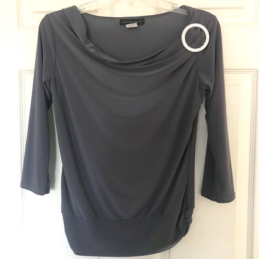 American City Wear Three-quarter Sleeve Top